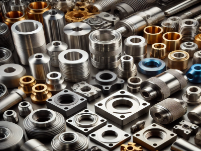 DALLE 2025-03-27 115259 - A collection of CNC-machined metal parts with different surface finishes The parts include aluminum stainless steel and brass components each with DALLE 2025-03-27 115259 - A collection of CNC-machined metal parts with different surface finishes The parts include aluminum stainless steel and brass components each with
